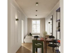 Lámpara De Techo Aura Minimalista De Aluminio - 2 Fuentes Luminosas - L.21 X A.12 Cm - Verde Oliva