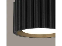 Lámpara De Techo Aura Minimalista De Aluminio - 1 Fuentes Luminosas - L.10 X A.10 Cm - Negro