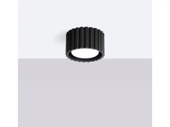 Lámpara De Techo Aura Minimalista De Aluminio - 1 Fuentes Luminosas - L.10 X A.10 Cm - Negro