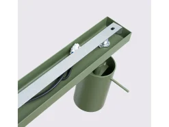 Lámpara de techo Briix moderno de acero - 3 fuentes luminosas 4000K - L.45 x A.17 cm - verde oliva