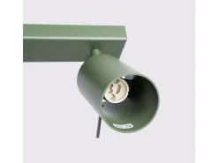 Lámpara de techo Briix moderno de acero - 2 fuentes luminosas 4000K - L.30 x A.17 cm - verde oliva
