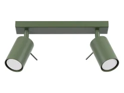 Lámpara de techo Briix moderno de acero - 2 fuentes luminosas 3000K - L.30 x A.17 cm - verde oliva