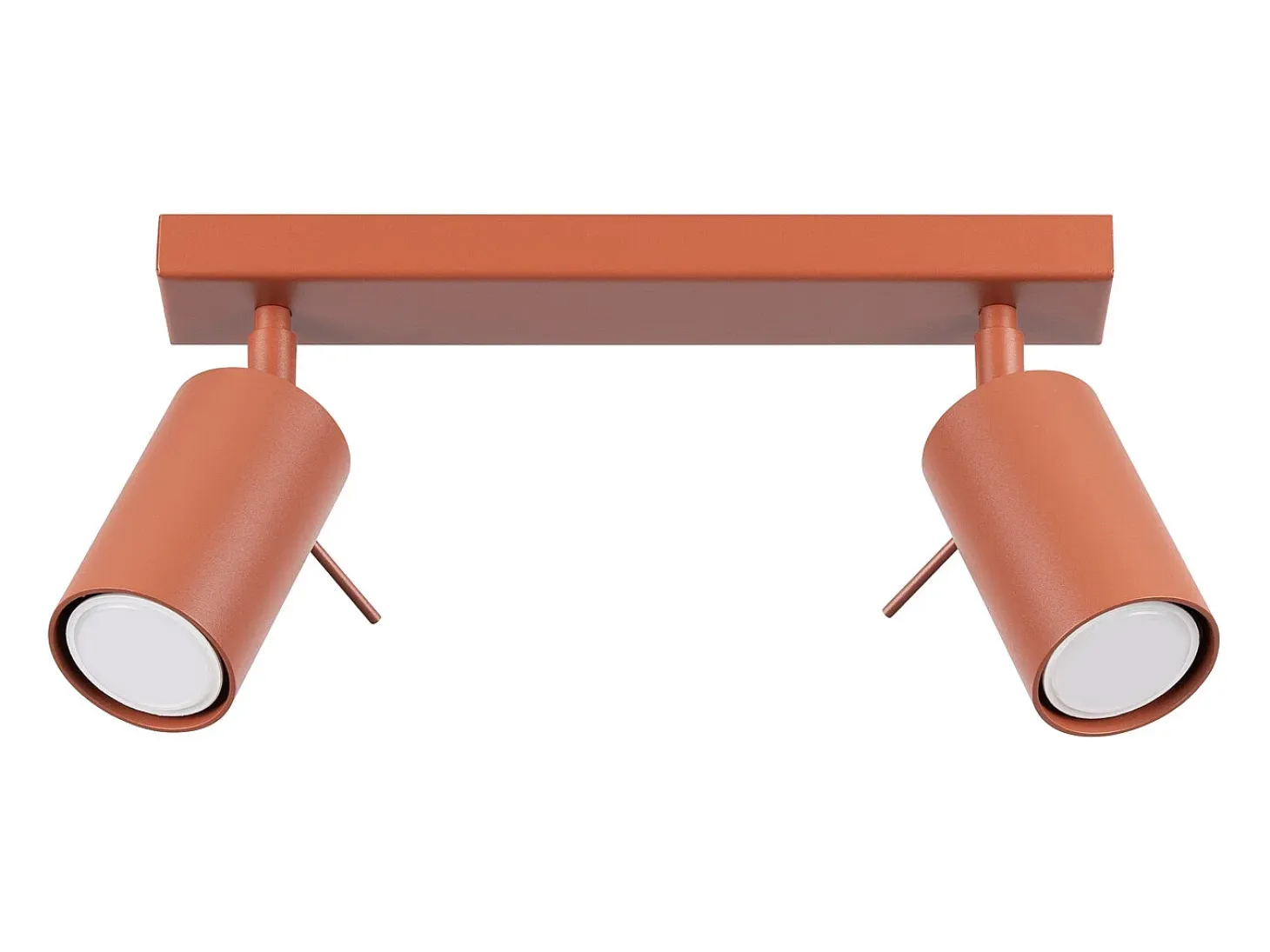 Lámpara de techo Briix moderno de acero - 2 fuentes luminosas 3000K - L.30 x A.17 cm - ocre rojo