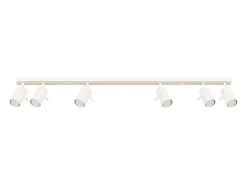 Lámpara de techo Briix moderno de acero - 6 fuentes luminosas 4000K - L.117 x A.17 cm - beige