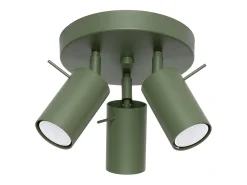 Lámpara de techo Briix moderno de acero - 3 fuentes luminosas 3000K - L.19,5 x A.18,5 cm - verde oliva