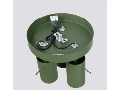 Lámpara de techo Briix moderno de acero - 3 fuentes luminosas 3000K - L.19,5 x A.18,5 cm - verde oliva