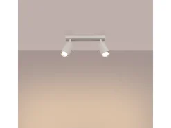 Lámpara de techo Briix moderno de acero - 2 fuentes luminosas 4000K - L.30 x A.17 cm - beige