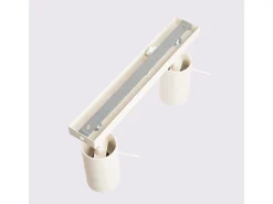 Lámpara de techo Briix moderno de acero - 2 fuentes luminosas 4000K - L.30 x A.17 cm - beige