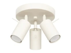Lámpara de techo Briix moderno de acero - 3 fuentes luminosas 3000K - L.19,5 x A.18,5 cm - beige