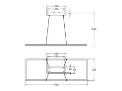 Lámpara de techo colgante LED Bard 52W Corten 3394-45-361 Fabas Luce
