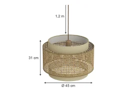 Lámpara de techo crema 45x45x31 morten