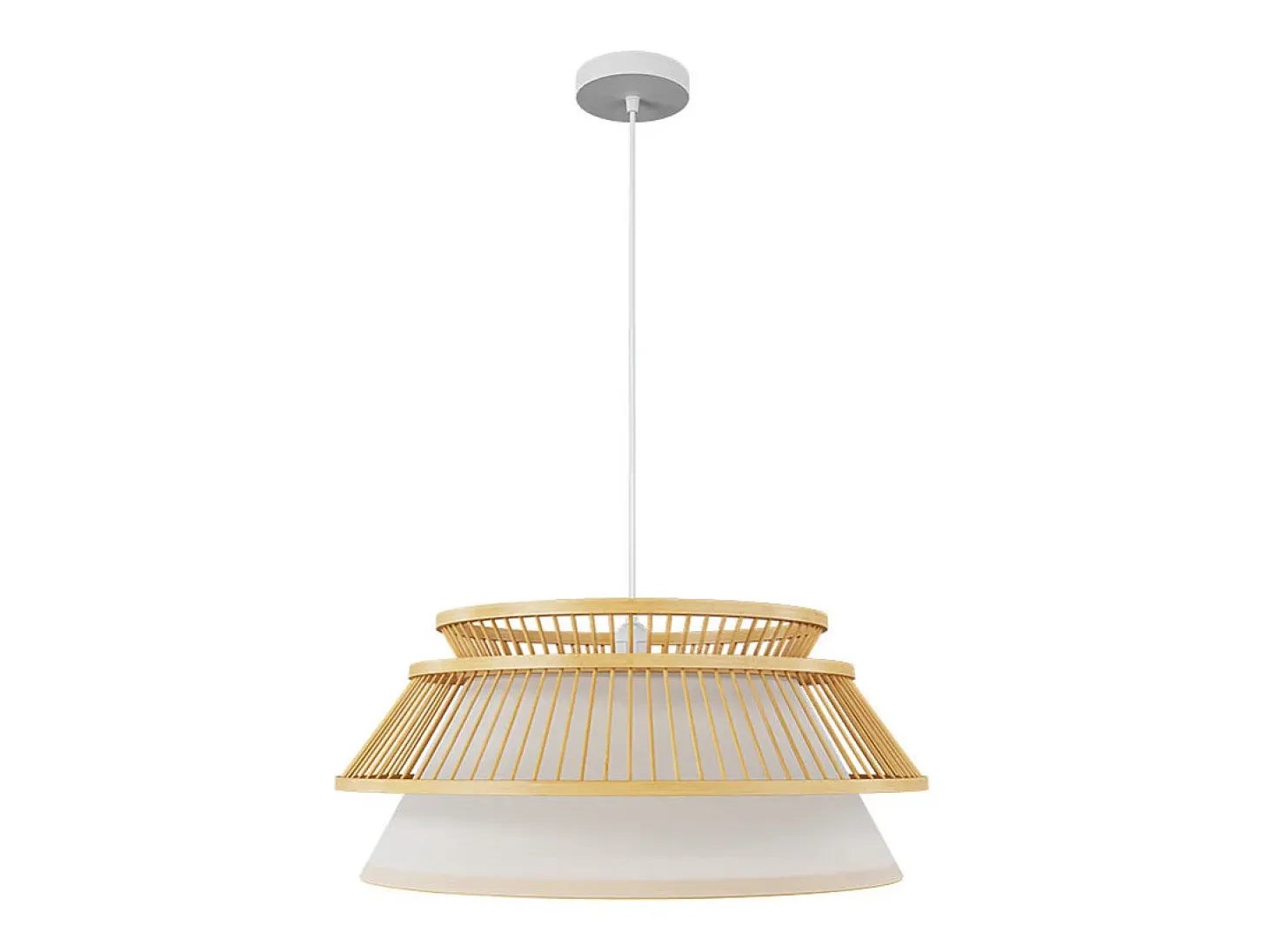 Lámpara de techo de bambú natural 46 cm - Maupiti