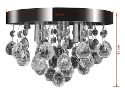 Lámpara de techo de cristal diseño cromado ES608214