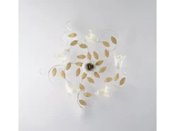 Lámpara de techo de hierro lacado blanco shabby 5 luces H.17 Ø80 BL274-PL5-BCO