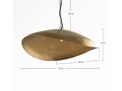 Lámpara de techo de metal dorado D72 cm - Elora
