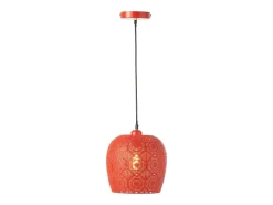 Lámpara de techo de metal rojo 23.5x23.5x39 cm