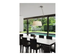 Lámpara de techo EASY estilo moderno - D.ø40 cm x Anchura 1150 cm - E27 60W - IP20 - 260º grados - acero y blanco