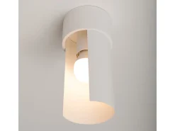 Lámpara De Techo Flash Minimalista De Acero - 1 Fuentes Luminosas - L.10 X A.21 Cm - Blanco