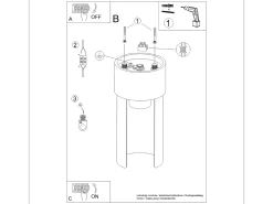 Lámpara De Techo Flash Minimalista De Acero - 1 Fuentes Luminosas - L.10 X A.21 Cm - Blanco