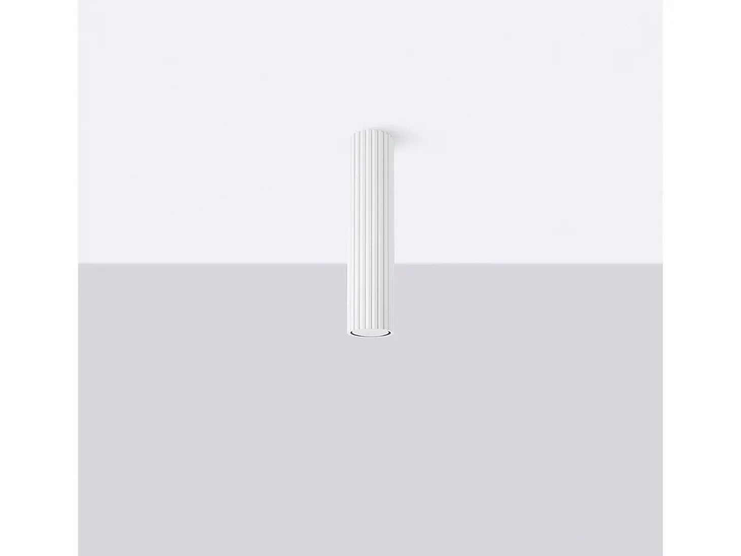 Lámpara de techo Gloow minimalista de aluminio - 1 fuentes luminosas 3000K - L.6,5 x A.30 cm - blanco