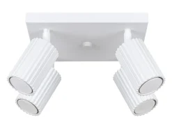 Lámpara de techo Gloow minimalista de aluminio - 4 fuentes luminosas 3000K - L.25 x A.16,5 cm - blanco
