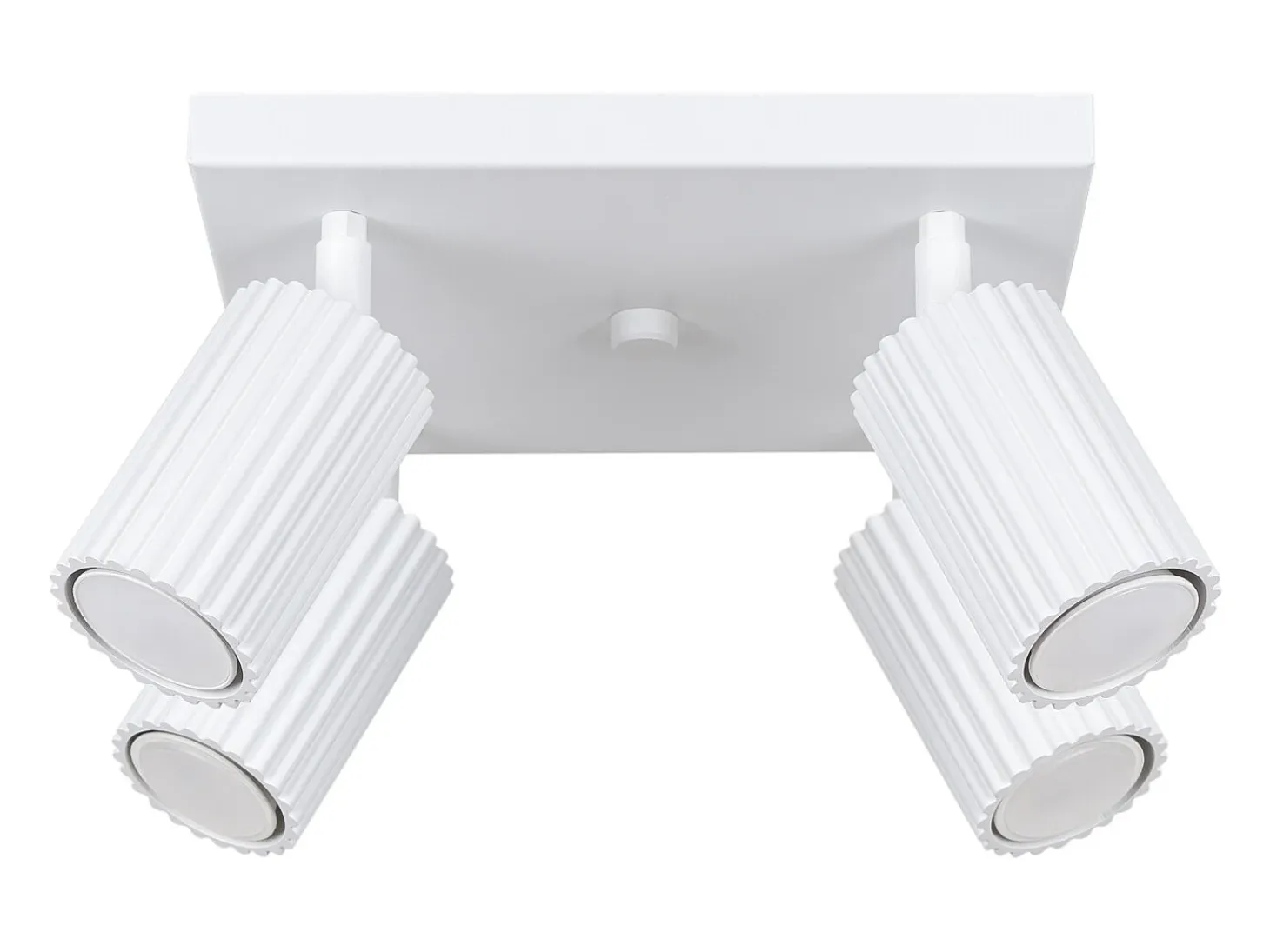 Lámpara de techo Gloow minimalista de aluminio - 4 fuentes luminosas 3000K - L.25 x A.16,5 cm - blanco