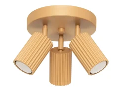 Lámpara de techo Gloow minimalista de aluminio - 3 fuentes luminosas 3000K - L.19,5 x A.18 cm - dorado