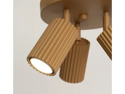 Lámpara de techo Gloow minimalista de aluminio - 3 fuentes luminosas 3000K - L.19,5 x A.18 cm - dorado