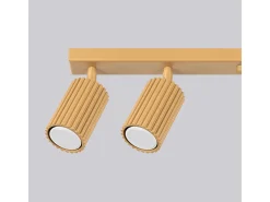 Lámpara de techo Gloow minimalista de aluminio - 6 fuentes luminosas 4000K - L.117 x A.16,5 cm - dorado