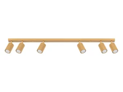 Lámpara de techo Gloow minimalista de aluminio - 6 fuentes luminosas 4000K - L.117 x A.16,5 cm - dorado