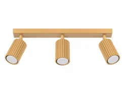 Lámpara de techo Gloow minimalista de aluminio - 3 fuentes luminosas 3000K - L.45 x A.16,5 cm - dorado