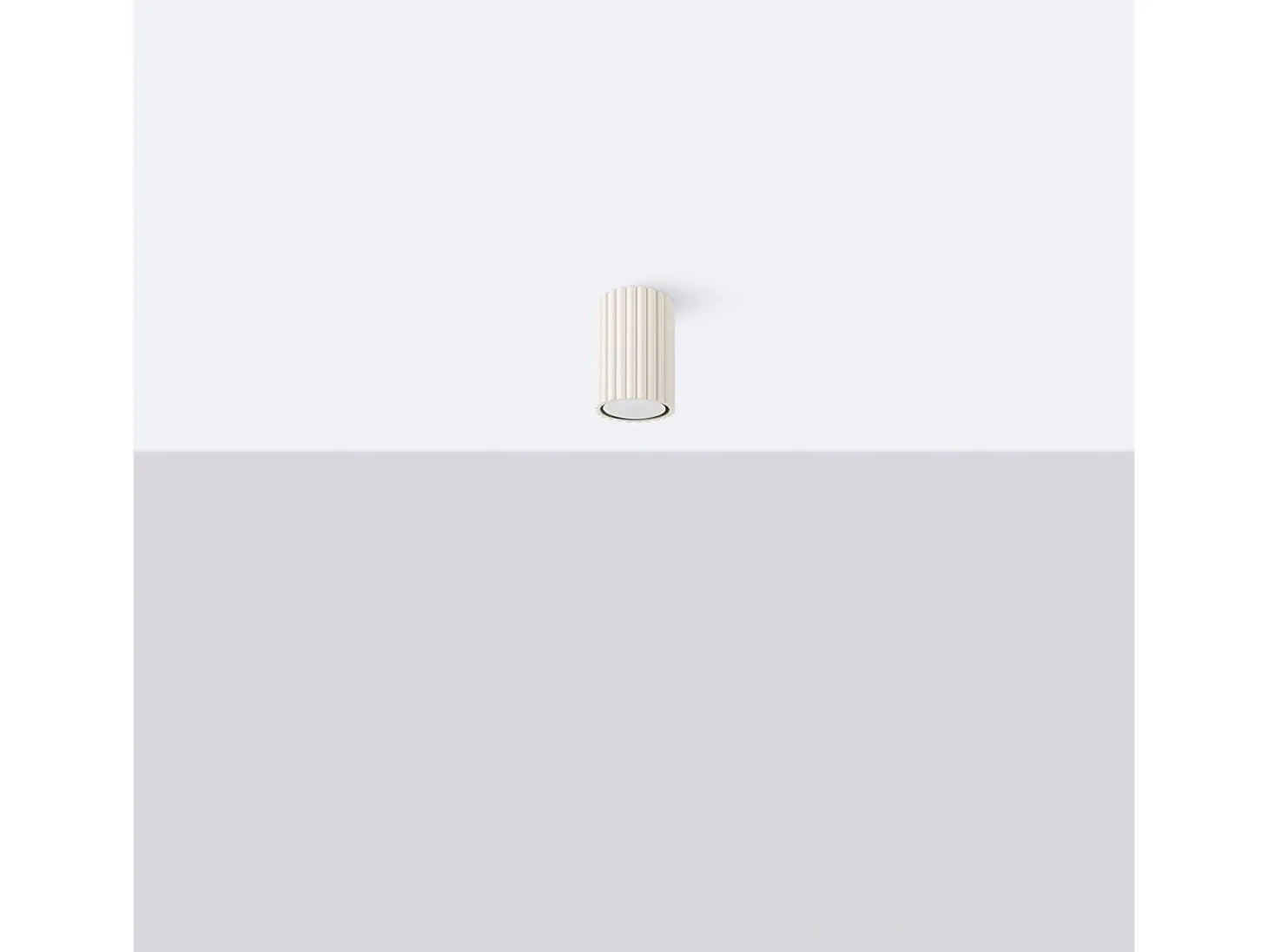 Lámpara de techo Gloow minimalista de aluminio - 1 fuentes luminosas 3000K - L.6,5 x A.10 cm - beige
