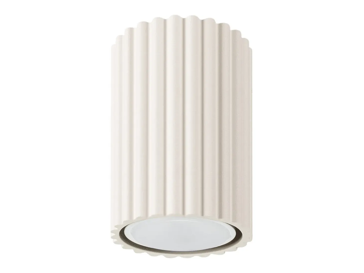 Lámpara de techo Gloow minimalista de aluminio - 1 fuentes luminosas 3000K - L.6,5 x A.10 cm - beige