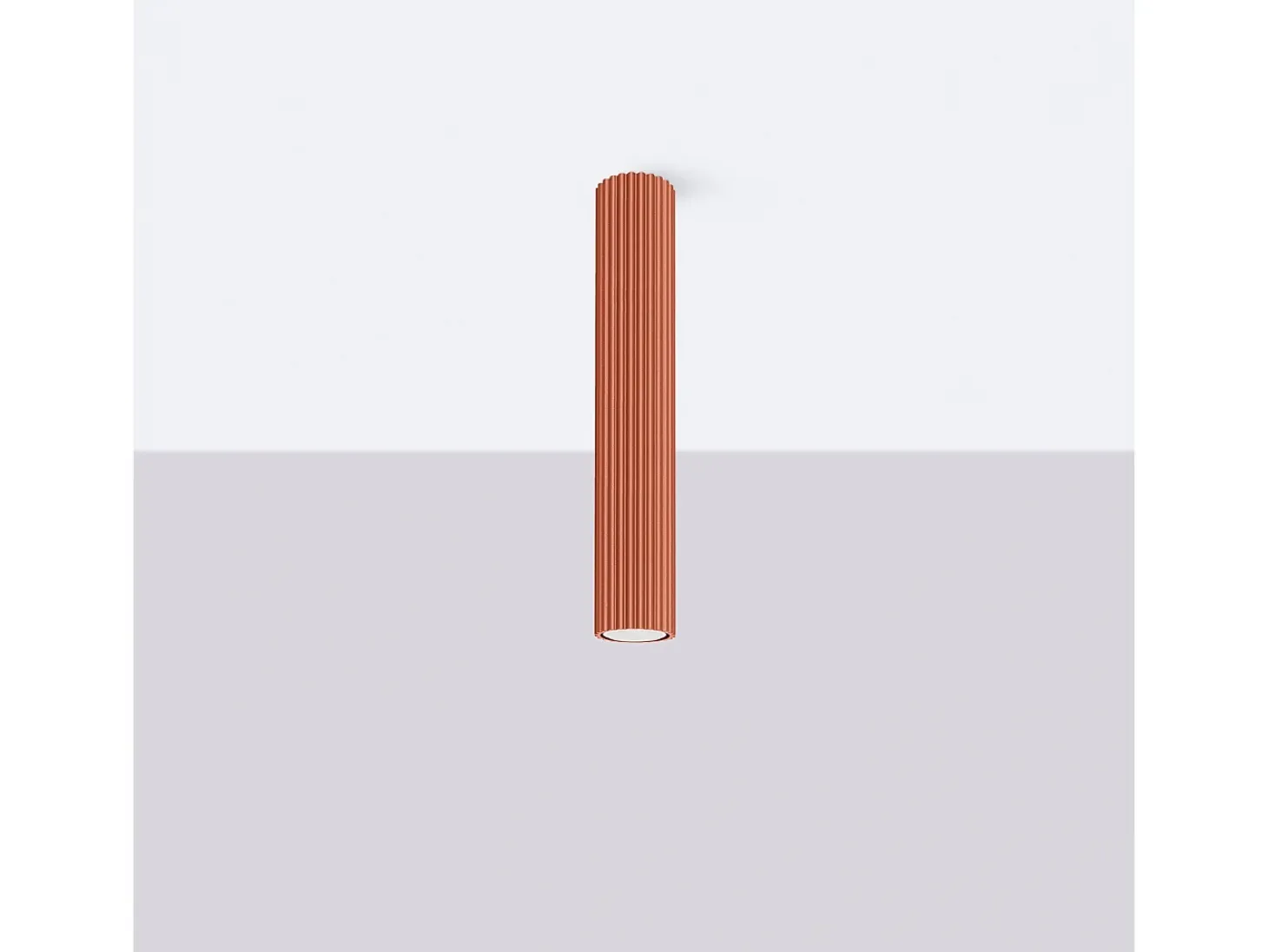 Lámpara de techo Gloow minimalista de aluminio - 1 fuentes luminosas 3000K - L.6,5 x A.40 cm - ocre rojo