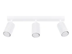 Lámpara de techo Gloow minimalista de aluminio - 3 fuentes luminosas 3000K - L.45 x A.16,5 cm - blanco