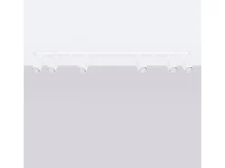 Lámpara de techo Gloow minimalista de aluminio - 6 fuentes luminosas 3000K - L.117 x A.16,5 cm - blanco