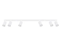Lámpara de techo Gloow minimalista de aluminio - 6 fuentes luminosas 3000K - L.117 x A.16,5 cm - blanco