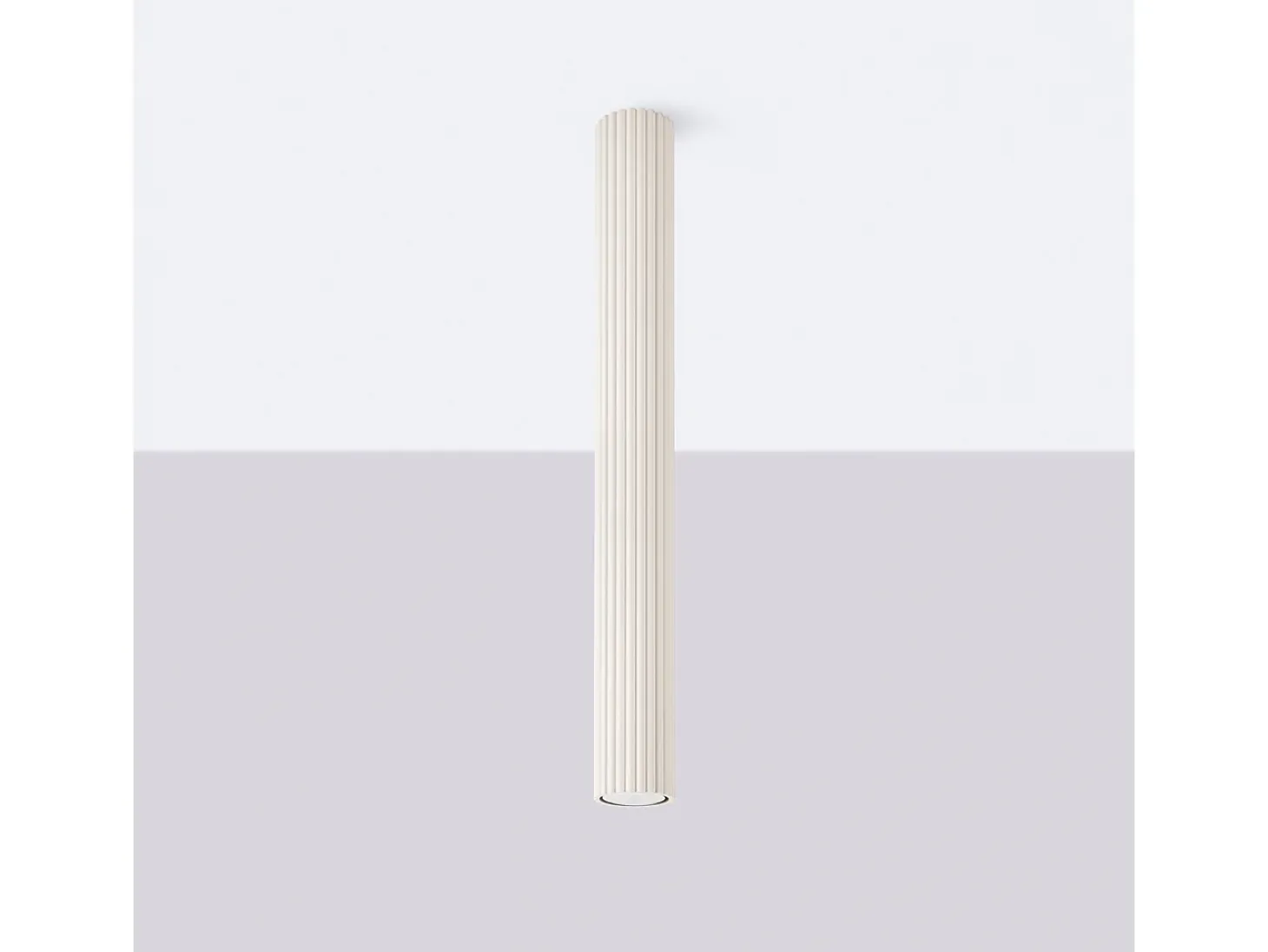 Lámpara de techo Gloow minimalista de aluminio - 1 fuentes luminosas 3000K - L.6,5 x A.60 cm - beige