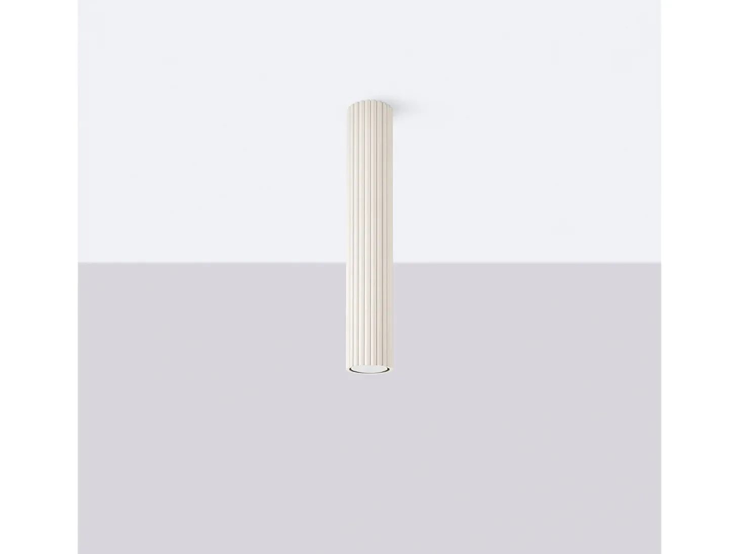 Lámpara de techo Gloow minimalista de aluminio - 1 fuentes luminosas 3000K - L.6,5 x A.40 cm - beige