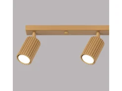 Lámpara de techo Gloow minimalista de aluminio - 4 fuentes luminosas 3000K - L.81 x A.16,5 cm - dorado