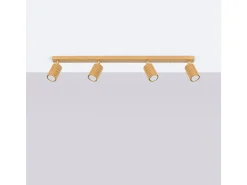 Lámpara de techo Gloow minimalista de aluminio - 4 fuentes luminosas 3000K - L.81 x A.16,5 cm - dorado