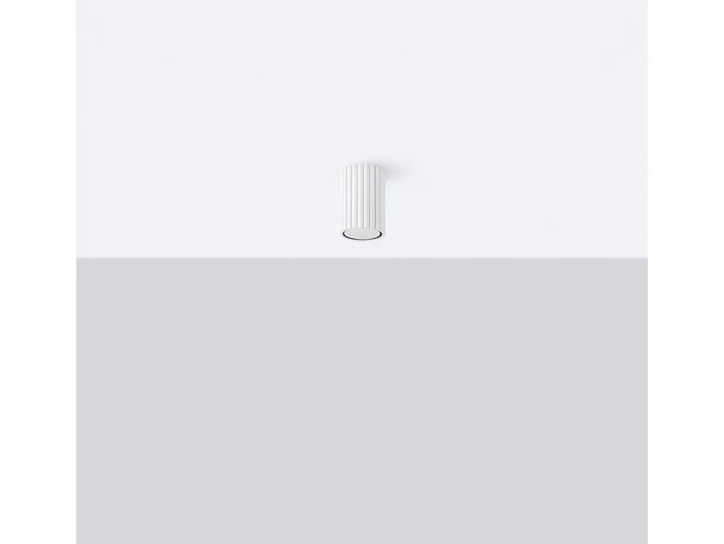 Lámpara de techo Gloow minimalista de aluminio - 1 fuentes luminosas 3000K - L.6,5 x A.10 cm - blanco