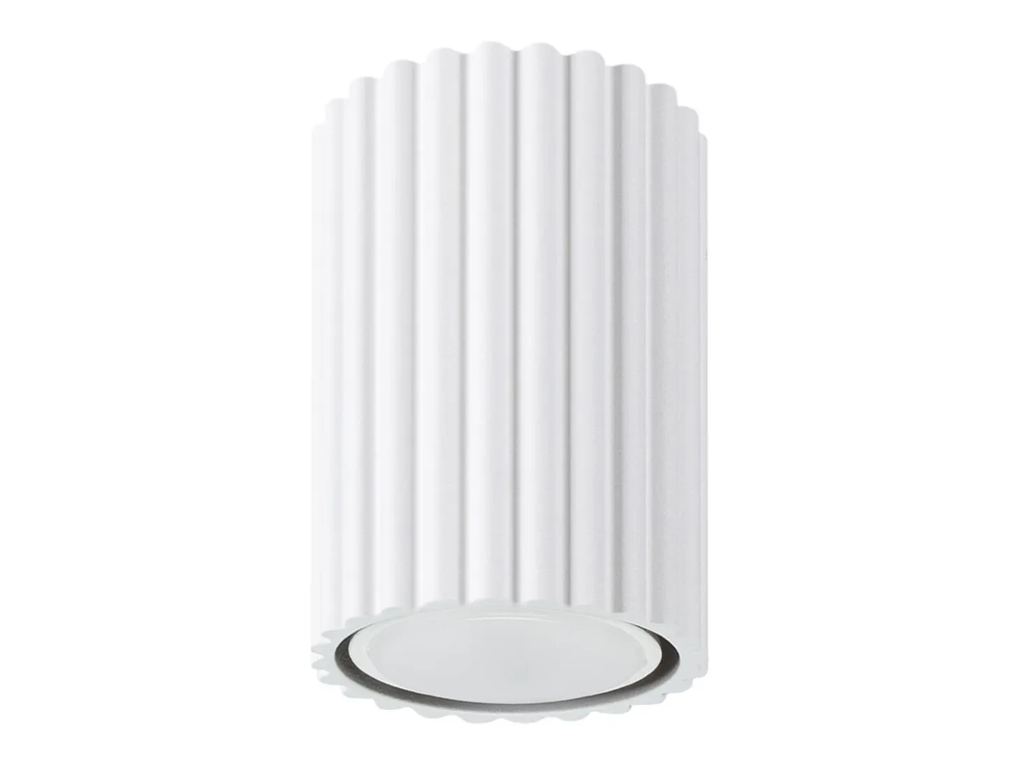 Lámpara de techo Gloow minimalista de aluminio - 1 fuentes luminosas 3000K - L.6,5 x A.10 cm - blanco