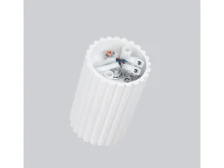 Lámpara de techo Gloow minimalista de aluminio - 1 fuentes luminosas 3000K - L.6,5 x A.10 cm - blanco