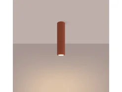 Lámpara de techo Gloow minimalista de aluminio - 1 fuentes luminosas 4000K - L.6,5 x A.30 cm - ocre rojo