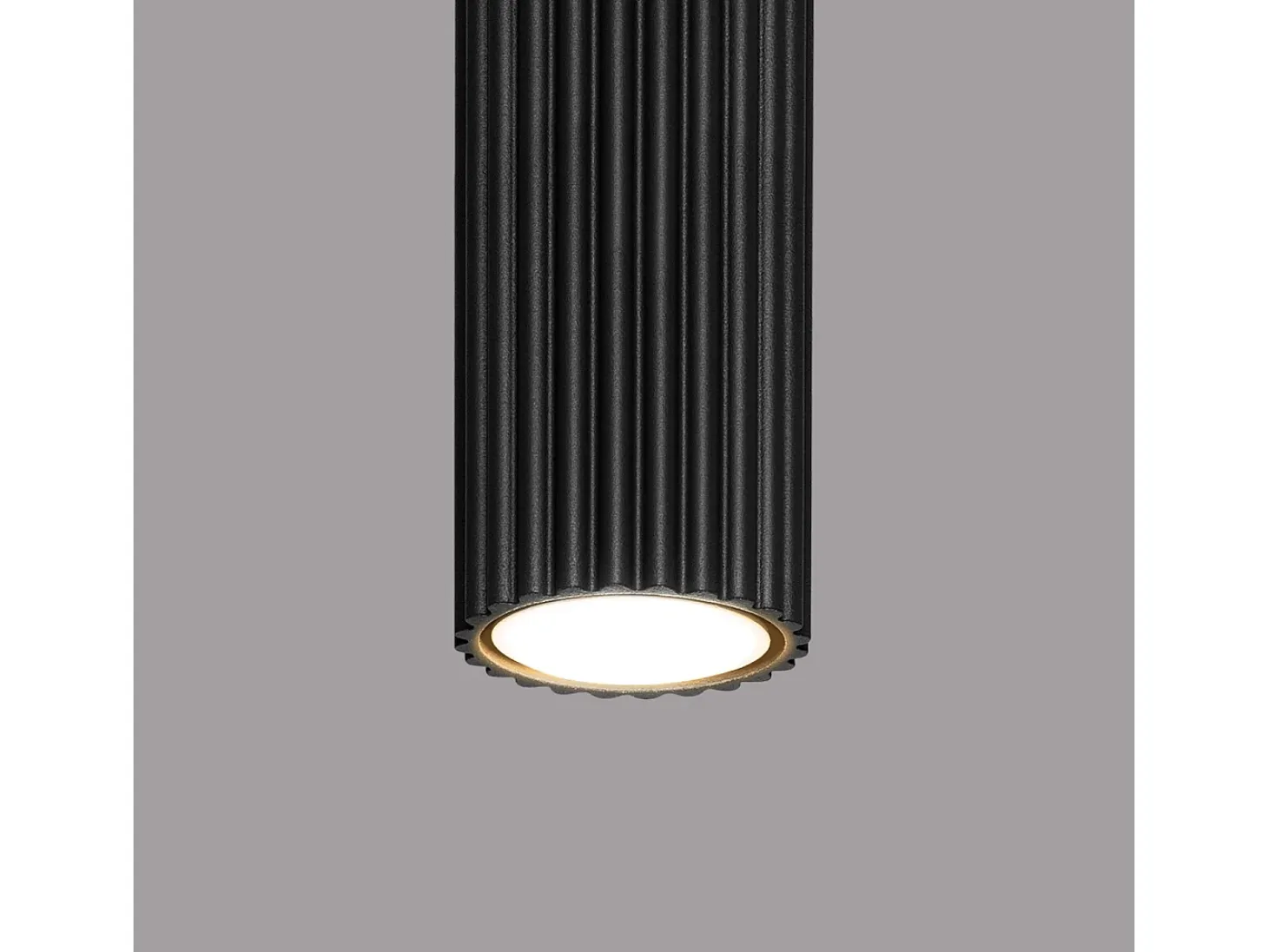 Lámpara de techo Gloow minimalista de aluminio - 1 fuentes luminosas 3000K - L.6,5 x A.10 cm - negro