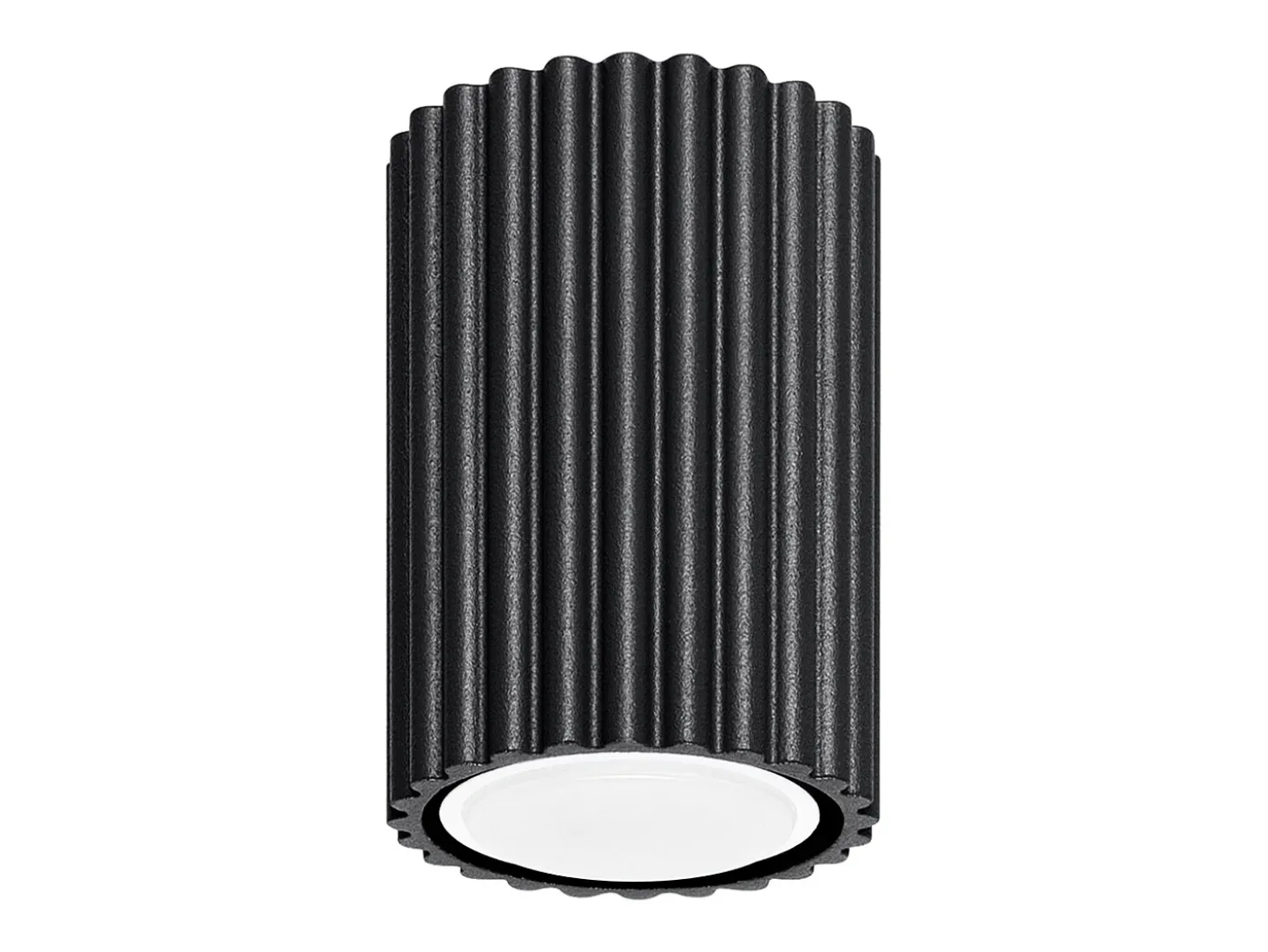 Lámpara de techo Gloow minimalista de aluminio - 1 fuentes luminosas 3000K - L.6,5 x A.10 cm - negro