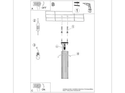 Lámpara de techo Gloow minimalista de aluminio - 1 fuentes luminosas 4000K - L.6,5 x A.30 cm - dorado