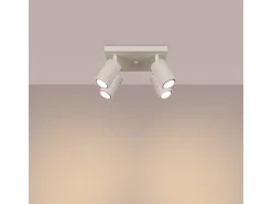 Lámpara de techo Gloow minimalista de aluminio - 4 fuentes luminosas 4000K - L.25 x A.16,5 cm - beige