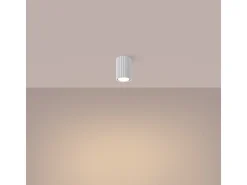Lámpara de techo Gloow minimalista de aluminio - 1 fuentes luminosas 4000K - L.6,5 x A.10 cm - blanco